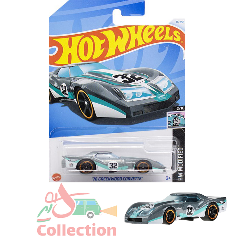 ماشین هات ویلز رو کارتی GREENWOOD CORVETTE کوروت گرین وود